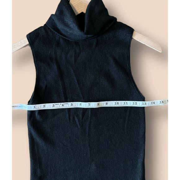 SMF Black Sparkle Sleeveless Turtleneck - Picture 5 of 6